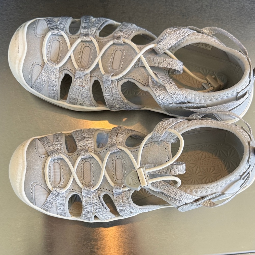 Gray Strappy Sandals